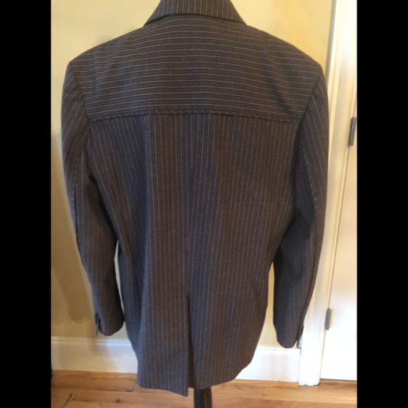 Marc Ecko brown striped Men’s blazer size XL - Picture 2 of 3